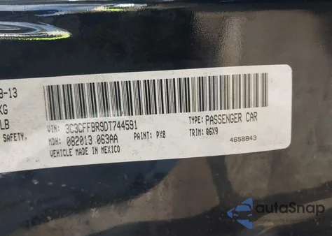 2013 Fiat 500 Sport Cattiva из США, поврежденный, VIN 3C3CFFBR9DT744591